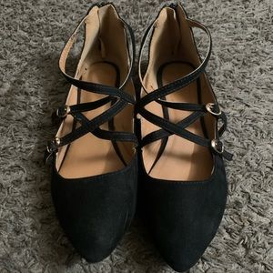 Charlotte Russe Flats Black Suade